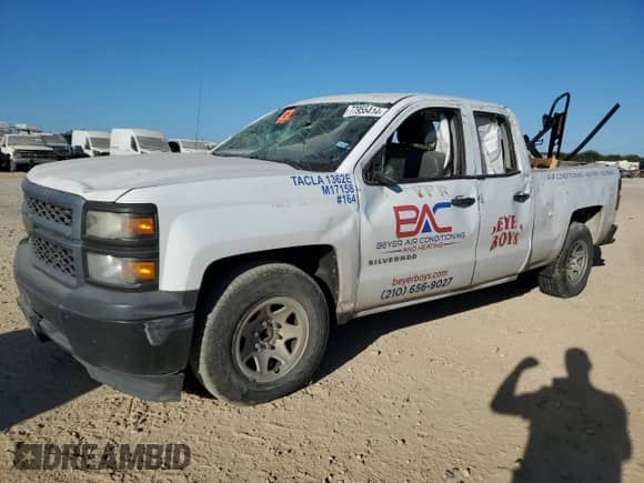 2014 Chevrolet Silverado 1500 Work Truck z VIN 1GCRCPEC2EZ193765, wystawiony jako Copart lot #77955414 z przebiegiem 187 148 mil mil oraz Szkoda całkowita • Salvage title. Historia ofert i sprzedaży dostępna na DreamBid. Obrazek 1.