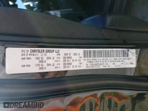 2014 Dodge Durango SXT with VIN 1C4RDJAG6EC349179, listed as a Copart auction lot 86693975 with 186,727 mi miles and Salvage title. Bid and sale history available at DreamBid. Image 14.