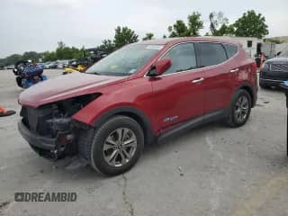 2015 Hyundai Santa Fe with VIN 5XYZTDLB3FG278980, listed as a Copart auction lot 58305595 with 120,203 mi miles and Salvage title. Bid and sale history available at DreamBid. Image 1.