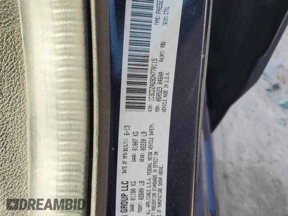 2013 Dodge Avenger SE V6 с VIN 1C3CDZAG9DN770115, выставлен на аукционе Copart как лот 74210744 с пробегом 150 381 миль миль и Списание • Salvage title. История ставок и продаж доступна на DreamBid. Изображение 12.