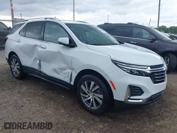 2023 Chevrolet Equinox Premier с VIN 3GNAXXEG9PL156556, выставлен на аукционе IAAI как лот 42230400 с пробегом 18 607 миль миль и . История ставок и продаж доступна на DreamBid. Изображение 1.