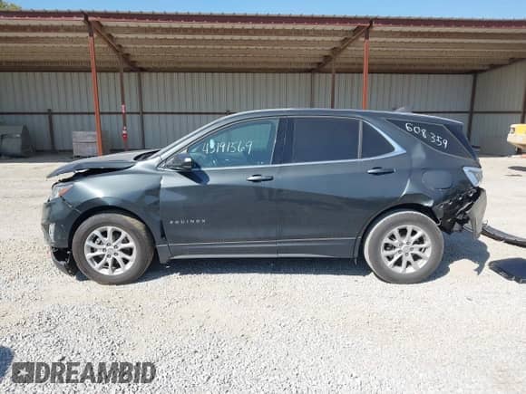 2020 Chevrolet Equinox LT with VIN 3GNAXKEV9LS608359, listed as a IAAI auction lot 43191569 with 54,984 mi miles and . Bid and sale history available at DreamBid. Image 15.