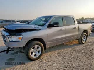 2022 Ram 1500 Big Horn z VIN 1C6SRFFT4NN474652, wystawiony jako Copart lot #80407165 z przebiegiem 75 313 mil mil oraz Szkoda całkowita • Salvage title. Historia ofert i sprzedaży dostępna na DreamBid. Obrazek 1.