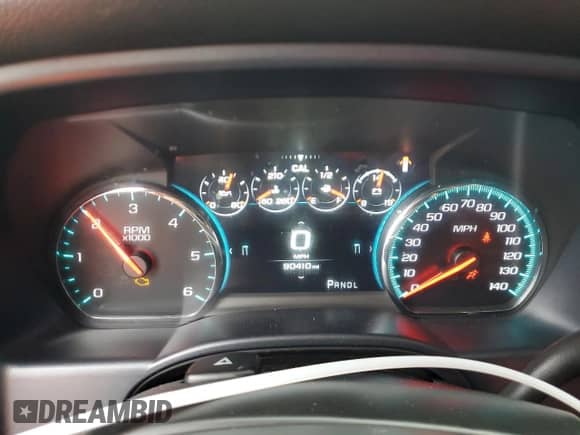 2017 GMC Sierra 1500 Denali with VIN 3GTP1PEJ1HG407886, listed as a Copart auction lot 57746585 with 90,410 mi miles and Salvage title. Bid and sale history available at DreamBid. Image 9.