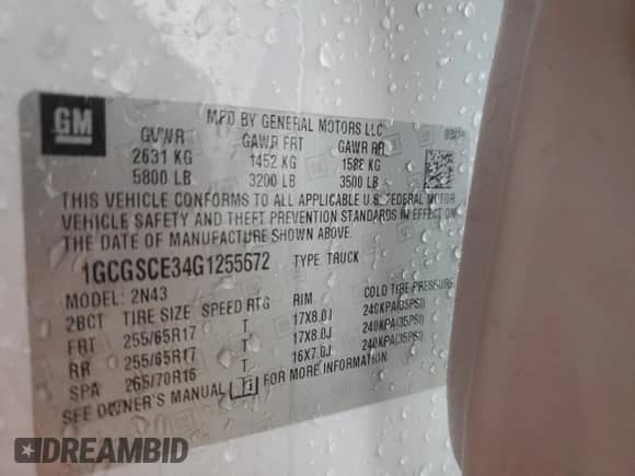 2016 Chevrolet Colorado 2WD LT z VIN 1GCGSCE34G1255672, wystawiony jako Copart lot #47478815 z przebiegiem 129 579 mil mil oraz Szkoda całkowita • Salvage title. Historia ofert i sprzedaży dostępna na DreamBid. Obrazek 12.