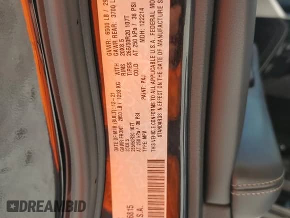 2022 Jeep Grand Cherokee Limited с VIN 1C4RJJBG8N8516815, выставлен на аукционе Copart как лот 59784855 с пробегом 50 818 миль миль и Списание • Salvage title. История ставок и продаж доступна на DreamBid. Изображение 13.