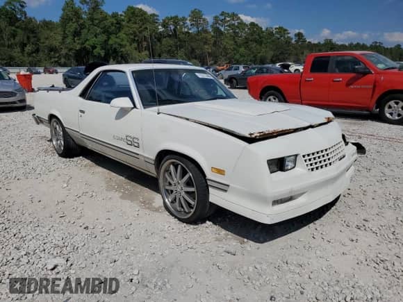 1987 Chevrolet El Camino with VIN 3GCCW80H6HS906982, listed as a Copart auction lot 72517484 with 97,070 mi miles and Salvage title. Bid and sale history available at DreamBid. Image 4.