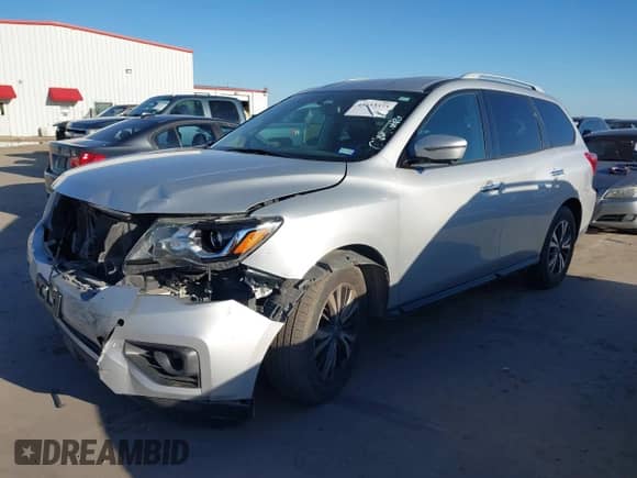 2018 Nissan Pathfinder S with VIN 5N1DR2MN8JC609390, listed as a IAAI auction lot 41113373 with 118,933 mi miles and . Bid and sale history available at DreamBid. Image 2.