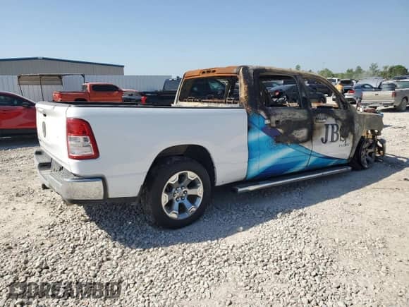 2022 Ram 1500 Big Horn with VIN 1C6RREMTXNN479592, listed as a Copart auction lot 52721085 with Not provided miles and Non repairable. Bid and sale history available at DreamBid. Image 3.
