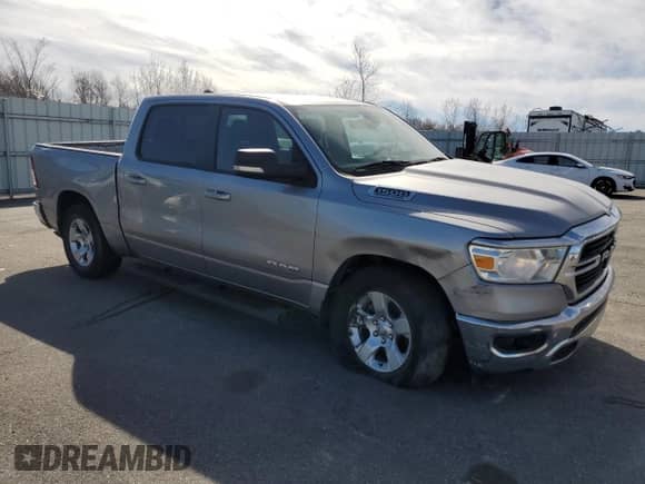 2021 Ram 1500 Big Horn with VIN 1C6RREFG8MN593329, listed as a Copart auction lot 48481035 with 55,203 mi miles and Clean title. Bid and sale history available at DreamBid. Image 4.