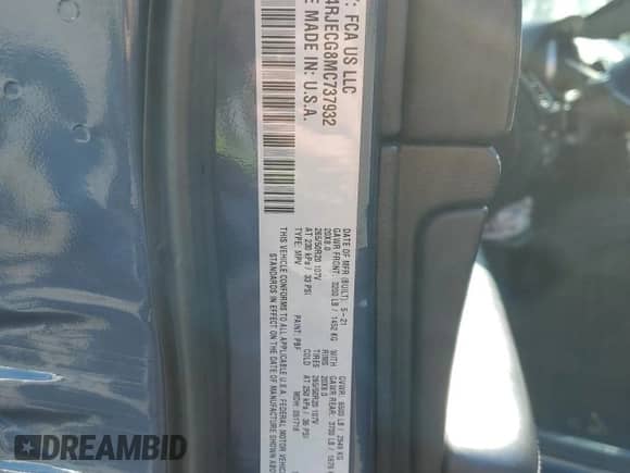 2021 Jeep Grand Cherokee High Altitude with VIN 1C4RJECG8MC737932, listed as a Copart auction lot 58368885 with 61,863 mi miles and Salvage title. Bid and sale history available at DreamBid. Image 13.