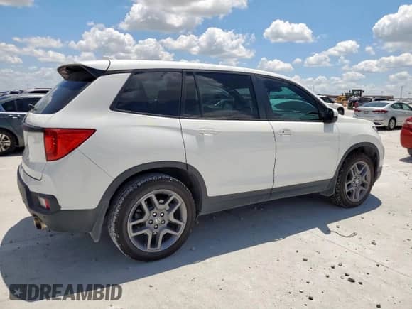 2022 Honda Passport EX-L with VIN 5FNYF7H55NB002426, listed as a Copart auction lot 62294255 with 46,702 mi miles and Clean title. Bid and sale history available at DreamBid. Image 3.