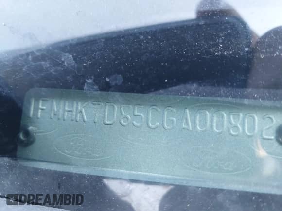 2012 Ford Explorer XLT with VIN 1FMHK7D85CGA00802, listed as a IAAI auction lot 43266772 with 263,545 mi miles and . Bid and sale history available at DreamBid. Image 9.