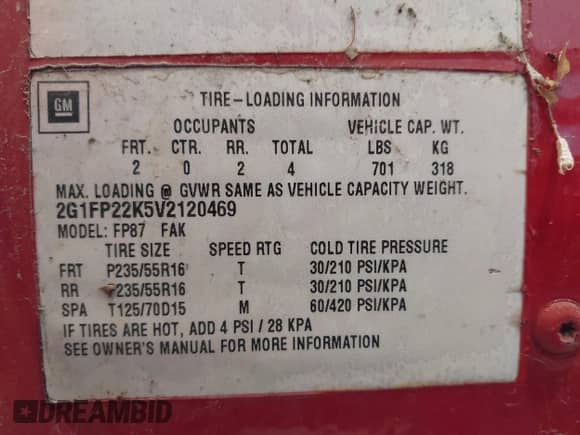 1997 Chevrolet Camaro RS с VIN 2G1FP22K5V2120469, выставлен на аукционе IAAI как лот 41780465 с пробегом 119 205 миль миль и . История ставок и продаж доступна на DreamBid. Изображение 9.