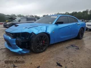 2023 Dodge Charger Scat Pack with VIN 2C3CDXGJ4PH626346, listed as a Copart auction lot 80256215 with 13,985 mi miles and Salvage title. Bid and sale history available at DreamBid. Image 1.