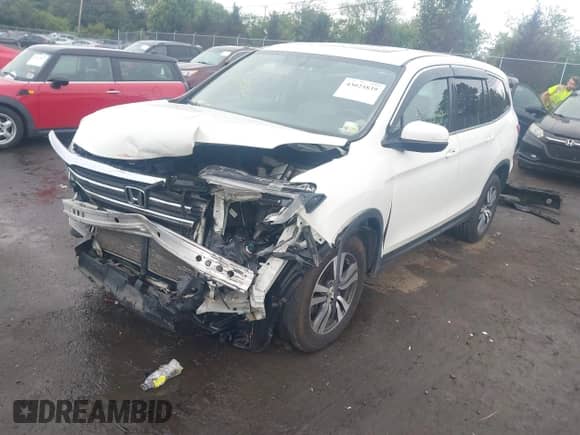 2018 Honda Pilot EX-L z VIN 5FNYF6H83JB014959, wystawiony jako IAAI lot #43025839 z przebiegiem 170 553 mil mil oraz . Historia ofert i sprzedaży dostępna na DreamBid. Obrazek 2.