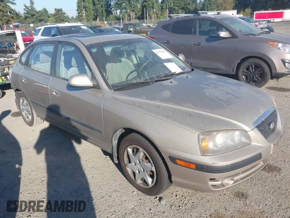 2005 Hyundai Elantra GLS with VIN KMHDN56D75U174380, listed as a IAAI auction lot 43175625 with 302,141 mi miles and . Bid and sale history available at DreamBid. Image 1.