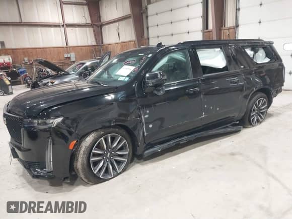 2023 Cadillac Escalade ESV 4WD Sport Platinum with VIN 1GYS4RKL1PR156900, listed as a IAAI auction lot 41740946 with 99,999 mi miles and . Bid and sale history available at DreamBid. Image 22.