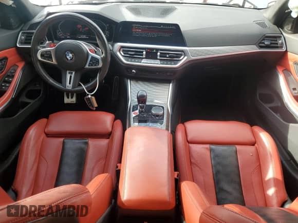 2022 BMW M3 Competition z VIN WBS33AY04NFM43795, wystawiony jako Copart lot #70380855 z przebiegiem 25 188 mil mil oraz Nie do naprawy • Non repairable. Historia ofert i sprzedaży dostępna na DreamBid. Obrazek 8.