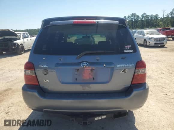 2004 Toyota Highlander with VIN JTEGP21A740013634, listed as a Copart auction lot 71054345 with 185,057 mi miles and Salvage title. Bid and sale history available at DreamBid. Image 6.