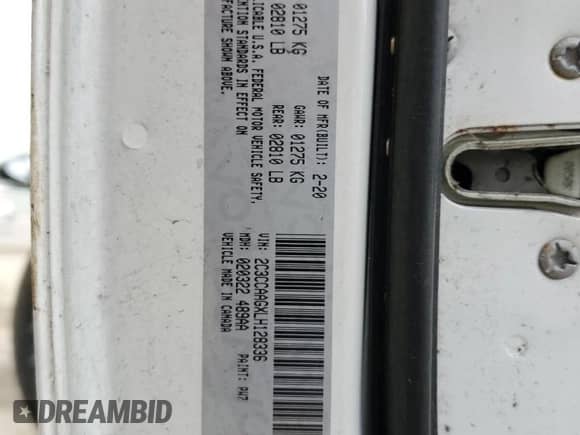 2020 Chrysler 300 Touring с VIN 2C3CCAAGXLH128336, выставлен на аукционе Copart как лот 51524345 с пробегом 81 132 миль миль и На запчасти • Non repairable. История ставок и продаж доступна на DreamBid. Изображение 13.