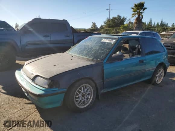1991 Honda Civic с VIN 2HGED7366MH518166, выставлен на аукционе Copart как лот 87556605 с пробегом Не указан миль и Списание • Salvage title. История ставок и продаж доступна на DreamBid. Изображение 1.