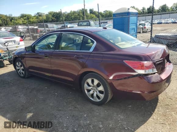 2009 Honda Accord EX-L with VIN 1HGCP26859A090451, listed as a Copart auction lot 81577385 with 121,433 mi miles and Salvage title. Bid and sale history available at DreamBid. Image 2.