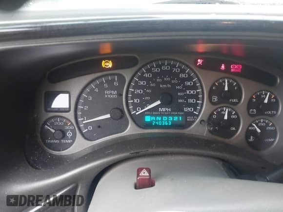 2002 GMC Sierra 1500 Denali z VIN 2GTFK69UX21339224, wystawiony jako IAAI lot #43264760 z przebiegiem 240 363 mil mil oraz . Historia ofert i sprzedaży dostępna na DreamBid. Obrazek 7.