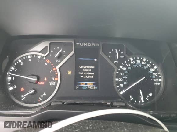 2024 Toyota Tundra SR5 with VIN 5TFLA5DA3RX134435, listed as a Copart auction lot 57746875 with 40,528 mi miles and Salvage title. Bid and sale history available at DreamBid. Image 9.