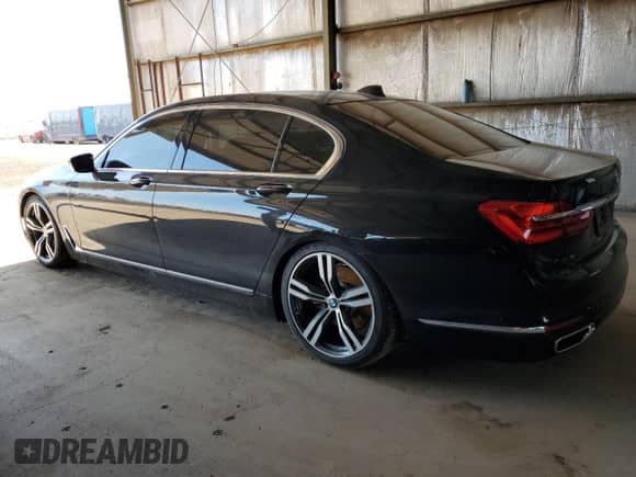2016 BMW 7 Series 750i with VIN WBA7F0C52GGM20491, listed as a Copart auction lot 59638775 with 72,777 mi miles and Salvage title. Bid and sale history available at DreamBid. Image 2.