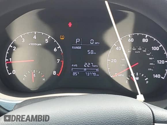 2018 Hyundai Accent SE with VIN 3KPC24A39JE016603, listed as a Copart auction lot 64360995 with 73,779 mi miles and Salvage title. Bid and sale history available at DreamBid. Image 9.