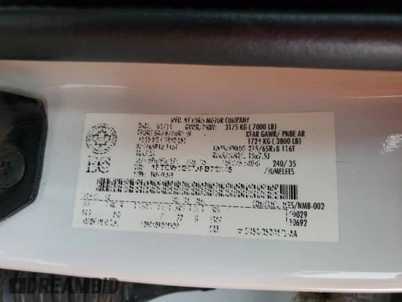 2018 Ford F-150 XL with VIN 1FTEW1E57JFB75245, listed as a Copart auction lot 51146095 with 224,696 mi miles and Clean title. Bid and sale history available at DreamBid. Image 12.