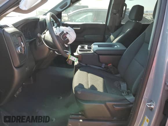 2025 GMC Sierra 1500 Pro with VIN 1GTPHAEK9SZ168077, listed as a Copart auction lot 71506195 with 10,920 mi miles and Salvage title. Bid and sale history available at DreamBid. Image 7.