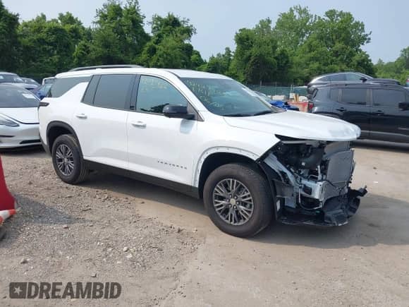 2025 Chevrolet Traverse FWD LT with VIN 1GNERGRS8SJ171334, listed as a IAAI auction lot 42427922 with 3,728 mi miles and . Bid and sale history available at DreamBid. Image 1.