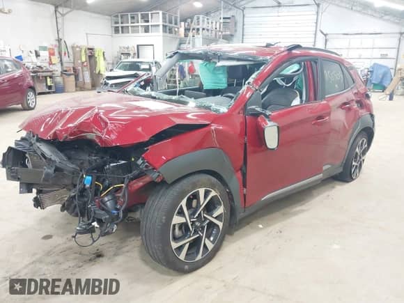 2022 Hyundai Kona Limited z VIN KM8K5CA37NU838624, wystawiony jako IAAI lot #42856505 z przebiegiem 55 013 mil mil oraz . Historia ofert i sprzedaży dostępna na DreamBid. Obrazek 2.