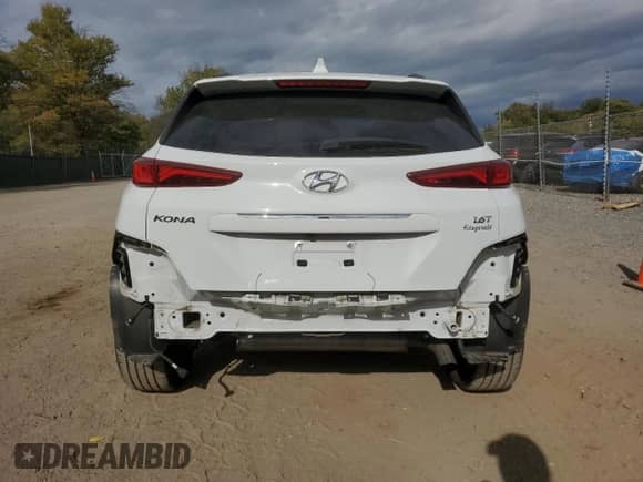2020 Hyundai Kona Ultimate z VIN KM8K53A56LU490197, wystawiony jako Copart lot #85346695 z przebiegiem 41 280 mil mil oraz Szkoda całkowita • Salvage title. Historia ofert i sprzedaży dostępna na DreamBid. Obrazek 6.
