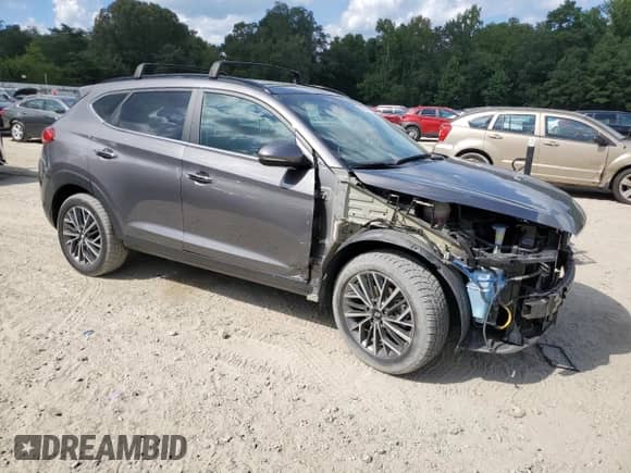 2021 Hyundai Tucson Ultimate with VIN KM8J3CAL0MU324193, listed as a Copart auction lot 68003865 with 54,544 mi miles and Salvage title. Bid and sale history available at DreamBid. Image 4.