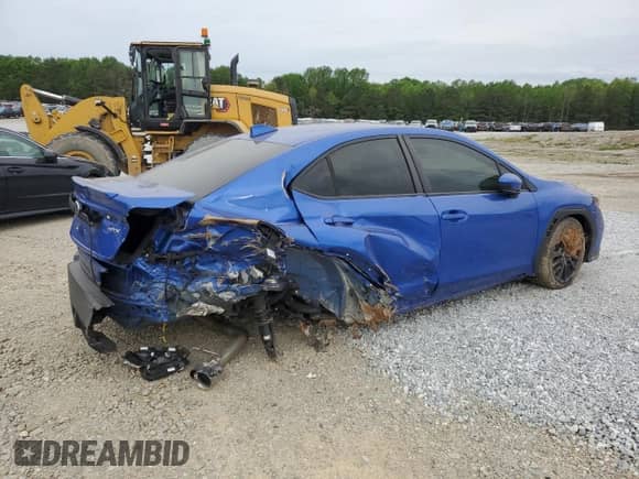 2022 Subaru WRX Premium with VIN JF1VBAH62N8009960, listed as a Copart auction lot 49588285 with 33,138 mi miles and Salvage title. Bid and sale history available at DreamBid. Image 3.