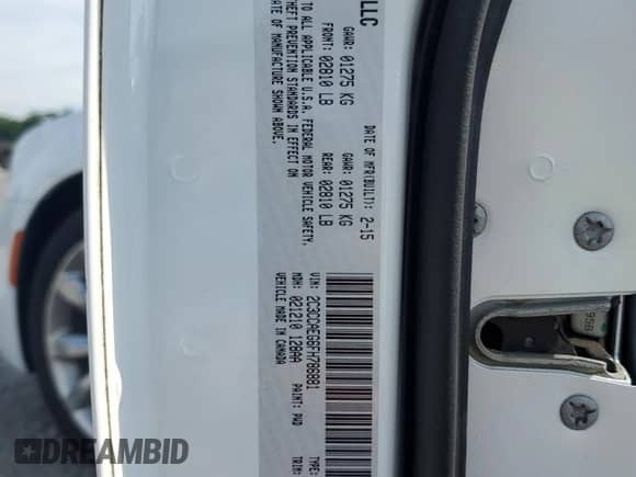 2015 Chrysler 300 C с VIN 2C3CCAEG6FH786881, выставлен на аукционе Copart как лот 60675345 с пробегом 48 725 миль миль и Списание • Salvage title. История ставок и продаж доступна на DreamBid. Изображение 13.