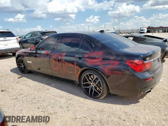 2013 BMW 7 Series 750Li with VIN WBAYE8C51DD133565, listed as a Copart auction lot 69298155 with 107,865 mi miles and Salvage title. Bid and sale history available at DreamBid. Image 2.