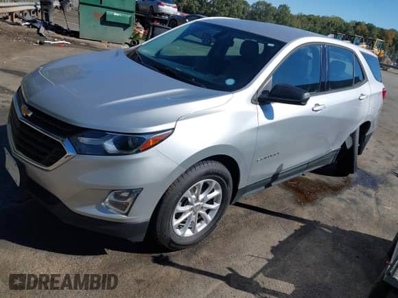 2018 Chevrolet Equinox LS with VIN 3GNAXHEV2JS627853, listed as a IAAI auction lot 43447665 with 114,684 mi miles and . Bid and sale history available at DreamBid. Image 2.