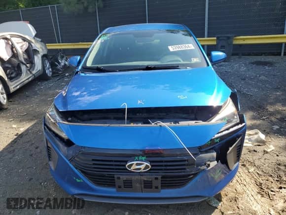 2017 Hyundai Ioniq Blue with VIN KMHC65LC1HU036603, listed as a Copart auction lot 53988364 with 79,479 mi miles and . Bid and sale history available at DreamBid. Image 5.