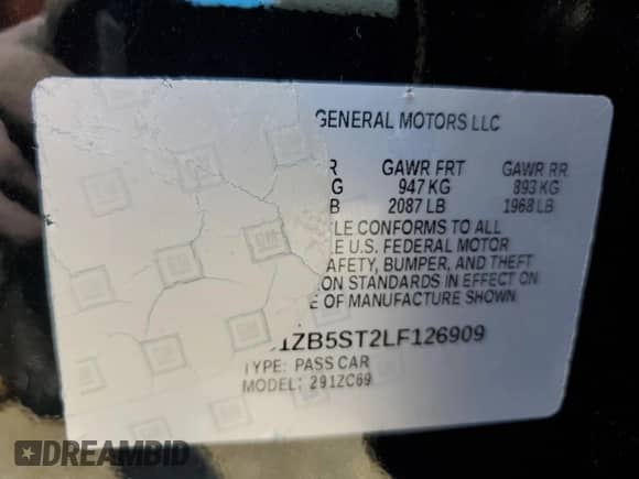 2020 Chevrolet Malibu LS z VIN 1G1ZB5ST2LF126909, wystawiony jako Copart lot #67498565 z przebiegiem 60 182 mil mil oraz Szkoda całkowita • Salvage title. Historia ofert i sprzedaży dostępna na DreamBid. Obrazek 12.