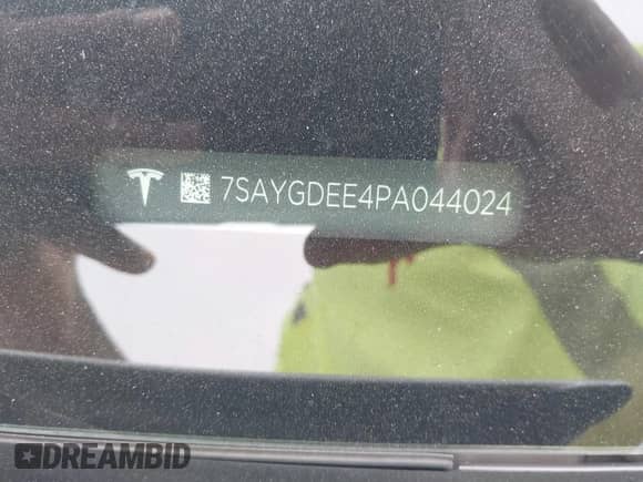 2023 Tesla Model Y Long Range с VIN 7SAYGDEE4PA044024, выставлен на аукционе IAAI как лот 43070806 с пробегом Не указан миль и . История ставок и продаж доступна на DreamBid. Изображение 9.