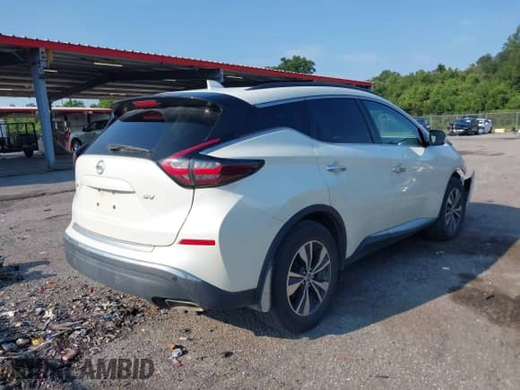 2021 Nissan Murano SV with VIN 5N1AZ2BJ6MC126469, listed as a IAAI auction lot 43009179 with 85,894 mi miles and . Bid and sale history available at DreamBid. Image 4.