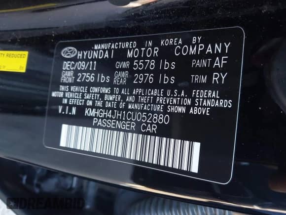 2012 Hyundai Equus Signature с VIN KMHGH4JH1CU052880, выставлен на аукционе IAAI как лот 42680007 с пробегом 163 466 миль миль и . История ставок и продаж доступна на DreamBid. Изображение 9.