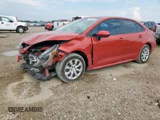 2021 Toyota Corolla LE with VIN 5YFEPMAE8MP215575, listed as a Copart auction lot 70659165 with 77,698 mi miles and Salvage title. Bid and sale history available at DreamBid. Image 1.