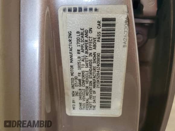 2001 Chevrolet Prizm с VIN 1Y1SK52841Z409890, выставлен на аукционе Copart как лот 81212655 с пробегом 143 082 миль миль и Списание • Salvage title. История ставок и продаж доступна на DreamBid. Изображение 12.