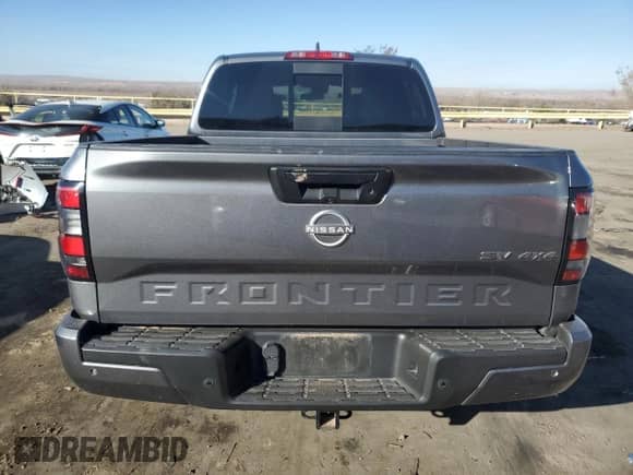 2023 Nissan Frontier SV with VIN 1N6ED1EK2PN600247, listed as a Copart auction lot 81684754 with 22,129 mi miles and Salvage title. Bid and sale history available at DreamBid. Image 6.