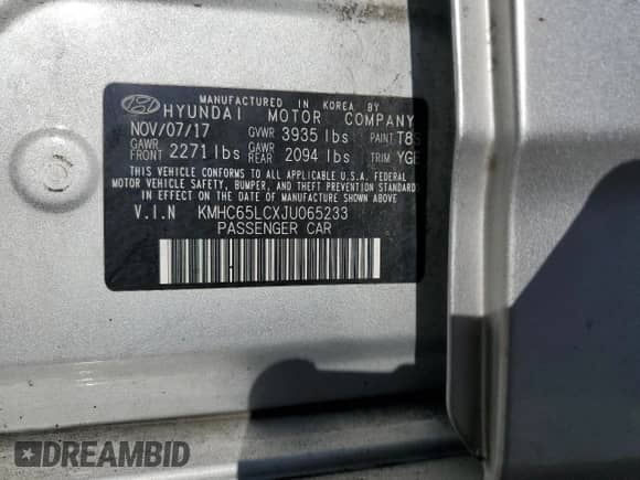 2018 Hyundai Ioniq Blue с VIN KMHC65LCXJU065233, выставлен на аукционе Copart как лот 80332275 с пробегом 117 750 миль миль и Чистый • Clean title. История ставок и продаж доступна на DreamBid. Изображение 13.